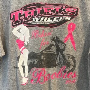Harley Davidson Jerzee T Bikin’ for Boobies Breast Cancer